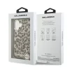 Husă spate Karl Lagerfeld IML Leopard MagSafe pentru iPhone 17, maro