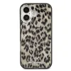 Husă spate Karl Lagerfeld IML Leopard MagSafe pentru iPhone 17, maro
