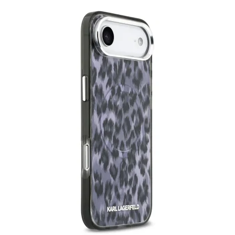 Husă spate Karl Lagerfeld IML Leopard MagSafe pentru iPhone Air, gri