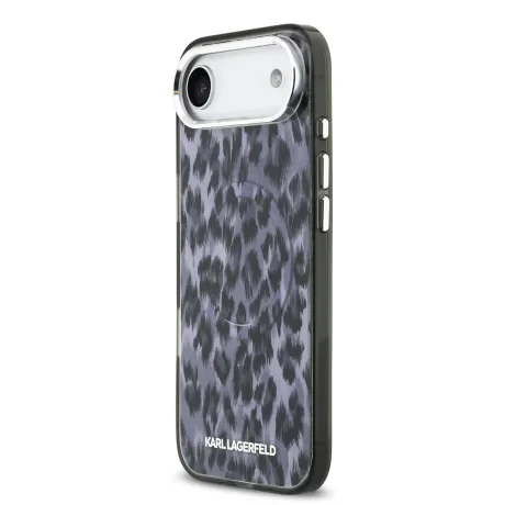 Husă spate Karl Lagerfeld IML Leopard MagSafe pentru iPhone Air, gri