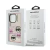 Husă spate Karl Lagerfeld IML Multi K&amp;amp;CH Heads pentru iPhone 15 Pro Max, roz
