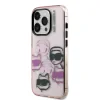 Husă spate Karl Lagerfeld IML Multi K&amp;amp;CH Heads pentru iPhone 15 Pro Max, roz