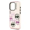 Husă spate Karl Lagerfeld IML Multi K&amp;amp;CH Heads pentru iPhone 15 Pro Max, roz
