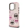 Husă spate Karl Lagerfeld IML Multi K&amp;amp;CH Heads pentru iPhone 16 Pro Max, roz