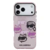 Husă spate Karl Lagerfeld IML Multi K&amp;amp;CH Heads pentru iPhone 17 Pro Max, roz