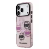 Husă spate Karl Lagerfeld IML Multi K&amp;amp;CH Heads pentru iPhone 17 Pro, roz