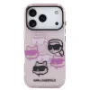 Husă spate Karl Lagerfeld IML Multi K&amp;amp;CH Heads pentru iPhone 17 Pro, roz