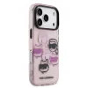Husă spate Karl Lagerfeld IML Multi K&amp;amp;CH Heads pentru iPhone 17 Pro, roz