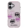 Husă spate Karl Lagerfeld IML Multi K&amp;amp;CH Heads pentru iPhone 17 roz