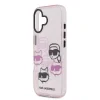 Husă spate Karl Lagerfeld IML Multi K&amp;amp;CH Heads pentru iPhone 17 roz