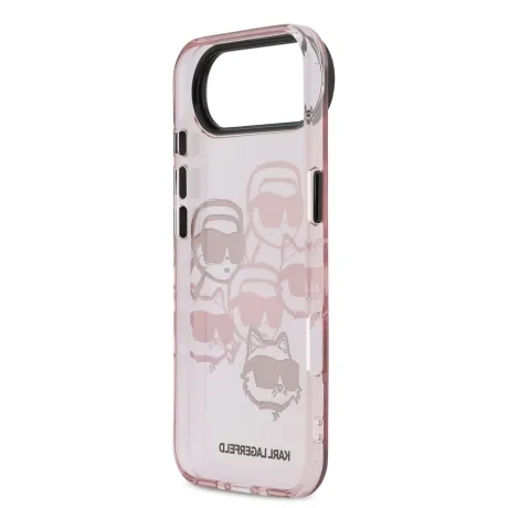 Husă spate Karl Lagerfeld IML Multi K&amp;amp;CH Heads pentru iPhone Air, roz