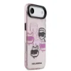 Husă spate Karl Lagerfeld IML Multi K&amp;amp;CH Heads pentru iPhone Air, roz