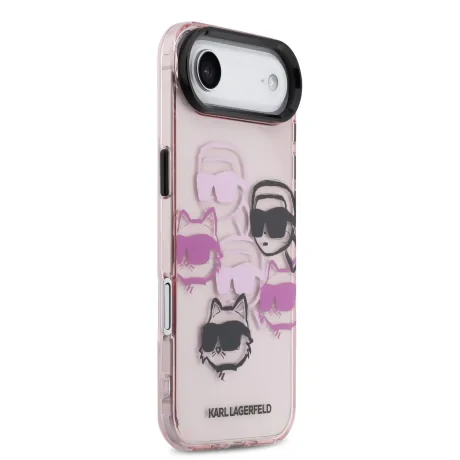 Husă spate Karl Lagerfeld IML Multi K&amp;amp;CH Heads pentru iPhone Air, roz