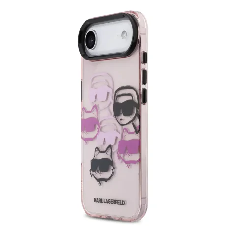 Husă spate Karl Lagerfeld IML Multi K&amp;amp;CH Heads pentru iPhone Air, roz