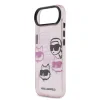 Husă spate Karl Lagerfeld IML Multi K&amp;amp;CH Heads pentru iPhone Air, roz