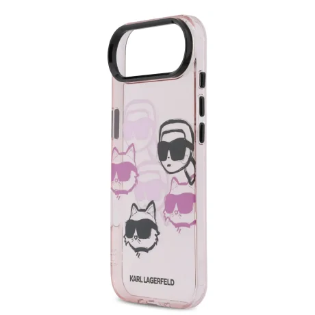Husă spate Karl Lagerfeld IML Multi K&amp;amp;CH Heads pentru iPhone Air, roz