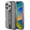 Husă spate Karl Lagerfeld IML Stripe Logo pentru iPhone 16 Pro, neagră