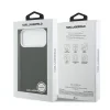 Husă spate Karl Lagerfeld MagSafe cu logo repetat din PU granulat pentru iPhone 17 Pro Max, neagră
