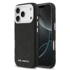 Husă spate Karl Lagerfeld MagSafe cu logo repetat din PU granulat pentru iPhone 17 Pro, neagră