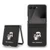 Husă spate Karl Lagerfeld PU Saffiano Karl and Choupette pentru Samsung Galaxy Z Flip 7, neagră