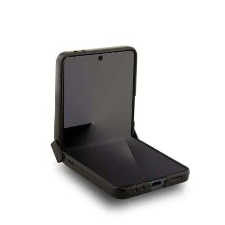 Husă spate Karl Lagerfeld PU Saffiano Karl and Choupette pentru Samsung Galaxy Z Flip 7, neagră