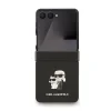 Husă spate Karl Lagerfeld PU Saffiano Karl and Choupette pentru Samsung Galaxy Z Flip 7, neagră