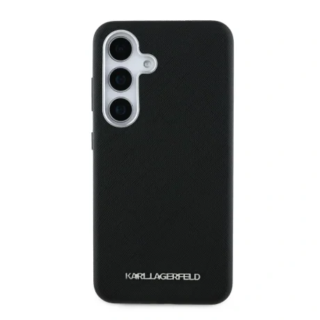 Husă spate Karl Lagerfeld PU Saffiano Metal Logo and Frame pentru Samsung Galaxy S25+ Negru