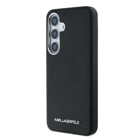 Husă spate Karl Lagerfeld PU Saffiano Metal Logo and Frame pentru Samsung Galaxy S25 Negru