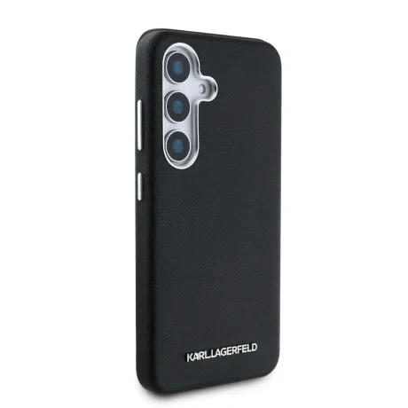 Husă spate Karl Lagerfeld PU Saffiano Metal Logo and Frame pentru Samsung Galaxy S25+ Negru