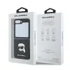 Husă spate Karl Lagerfeld PU Saffiano Monogram Karl Head pentru Samsung Galaxy Z Flip 6/7 FE Neagră