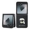 Husă spate Karl Lagerfeld PU Saffiano Monogram Karl Head pentru Samsung Galaxy Z Flip 6/7 FE Neagră