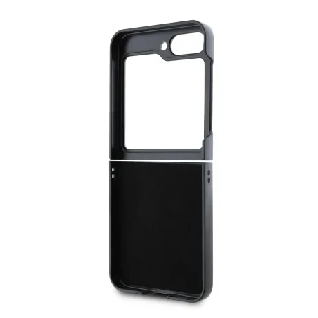 Husă spate Karl Lagerfeld PU Saffiano Monogram Karl Head pentru Samsung Galaxy Z Flip 6/7 FE Neagră