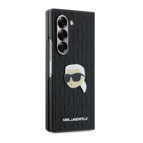 Husă spate Karl Lagerfeld PU Saffiano Monogram Karl Head pentru Samsung Galaxy Z Fold 6 Negru