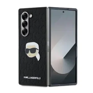 Husă spate Karl Lagerfeld PU Saffiano Monogram Karl Head pentru Samsung Galaxy Z Fold 6 Negru