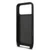 Husă spate Karl Lagerfeld Saffiano Crossbody cu curea metalică Karl and Choupette pentru iPhone 17 Pro Max, neagră