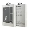 Husă spate Karl Lagerfeld Saffiano Crossbody Ring Metal Karl and Choupette pentru iPhone 17, neagră