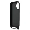 Husă spate Karl Lagerfeld Saffiano Crossbody Ring Metal Karl and Choupette pentru iPhone 17, neagră