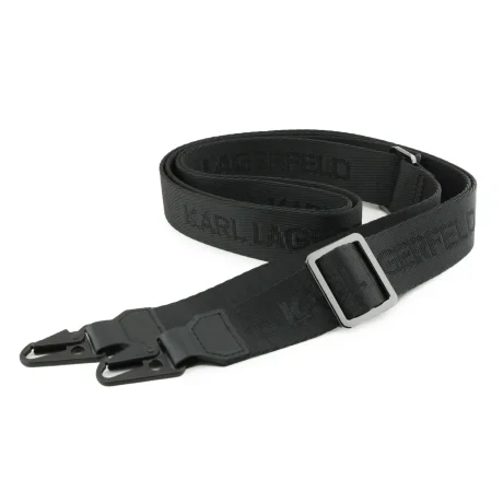 Husă spate Karl Lagerfeld Saffiano Crossbody Ring Metal Karl and Choupette pentru iPhone 17, neagră