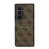 Husă spate magnetică Guess din piele PU 4G cu inel colorat pentru Samsung Galaxy Z Fold 7, maro