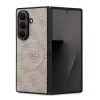 Husă spate magnetică Guess din piele PU 4G cu inel colorat pentru Samsung Galaxy Z Fold 7, roz