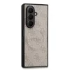 Husă spate magnetică Guess din piele PU 4G cu inel colorat pentru Samsung Galaxy Z Fold 7, roz