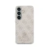 Husă spate magnetică Guess din piele PU 4G cu logo și ramă aurie pentru Samsung Galaxy S26, roz