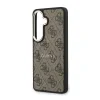 Husă spate magnetică Guess din piele PU 4G cu ramă aurie pentru Samsung Galaxy S26+, maro
