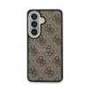 Husă spate magnetică Guess din piele PU 4G cu ramă aurie pentru Samsung Galaxy S26+, maro