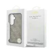 Husă spate magnetică Guess din piele PU 4G cu ramă aurie pentru Samsung Galaxy S26+, maro