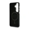 Husa spate magnetică Guess din piele PU 4G cu ramă aurie pentru Samsung Galaxy S26, neagră