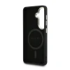 Husă spate magnetică Guess din piele PU 4G cu ramă aurie pentru Samsung Galaxy S26+, neagră