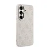 Husă spate magnetică Guess din piele PU 4G cu ramă aurie pentru Samsung Galaxy S26+, roz