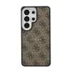 Husă spate magnetică Guess din piele PU 4G cu ramă aurie pentru Samsung Galaxy S26 Ultra, maro