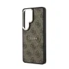 Husă spate magnetică Guess din piele PU 4G cu ramă aurie pentru Samsung Galaxy S26 Ultra, maro